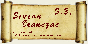 Simeon Branežac vizit kartica